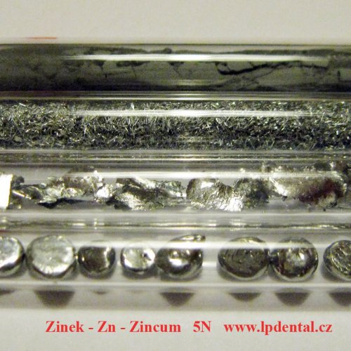 Zinek -Zn - Zincum Zinc powder/chips/melted pieces/pellets