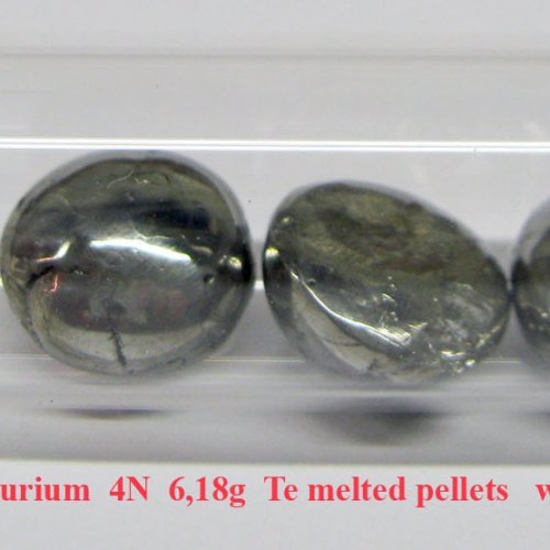 Tellur - Te - Tellurium  4N  6,18g  Te melted pellets.jpg