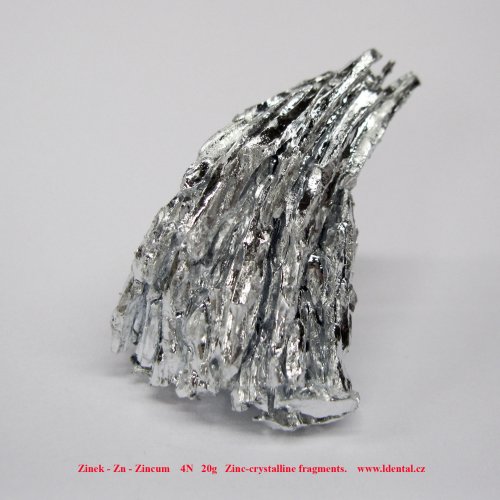 Zinek - Zn - Zincum    4N   20g   Zinc-crystalline fragment sample.