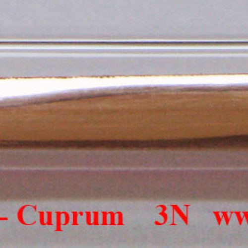 Měď - Cu - Cuprum  Copper Metal Sheet Plate. Sample-glossy sufrace.