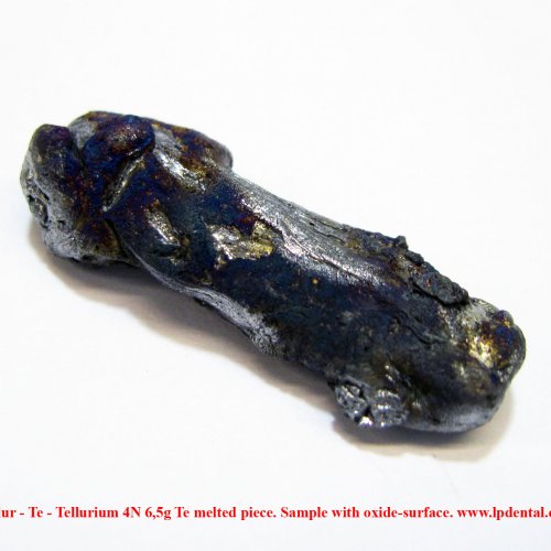 Tellur - Te - Tellurium 4N 6,5g Te melted piece. Sample with oxide-surface. 3.jpg