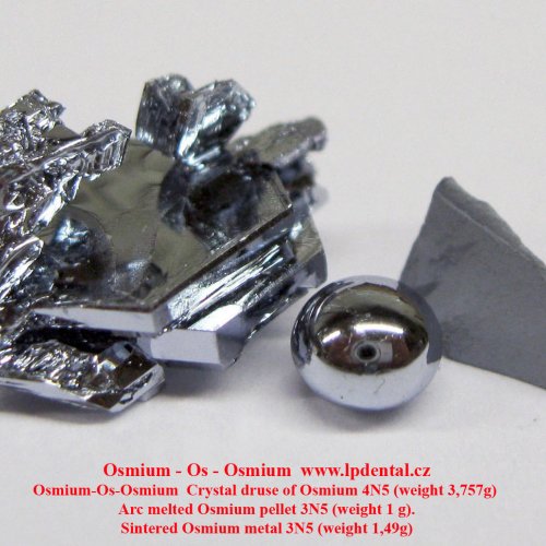 Osmium-Os-Osmium Crystal druse-Arc melted pellet-Sintered metal 3.jpg
