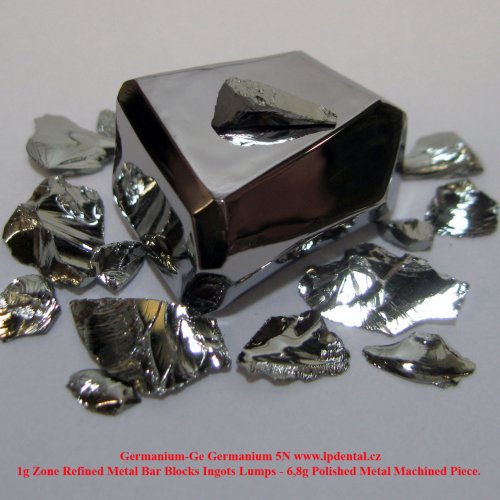 Germanium-Ge Germanium 5N Zone Refined Metal Bar Blocks Ingots Lumps- Polished metal machined piece.
