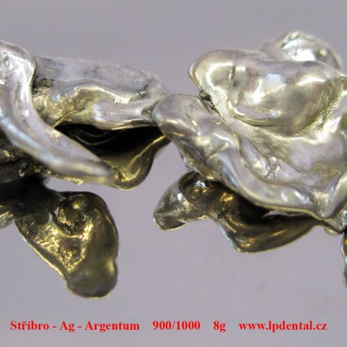 Stříbro - Ag - Argentum    Silver metal pieces
