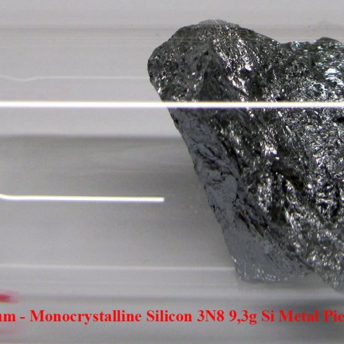 Křemík - Si - Silicium - Monocrystalline Silicon 3N8 9,3g Si Metal Piece.jpg