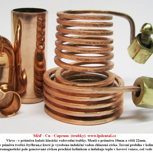 Měď - Cu - Cuprum-trubky Copper Metal Tube