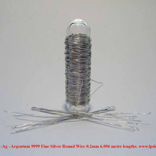 Stříbro -Ag - Argentum 9999 Fine Silver Round Wire 0.2mm 6.096 metre lengths..jpg