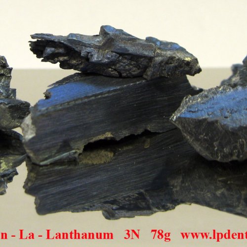 Lanthan - La - Lanthanum  Metal Ingot Lumps with oxide sufrace.