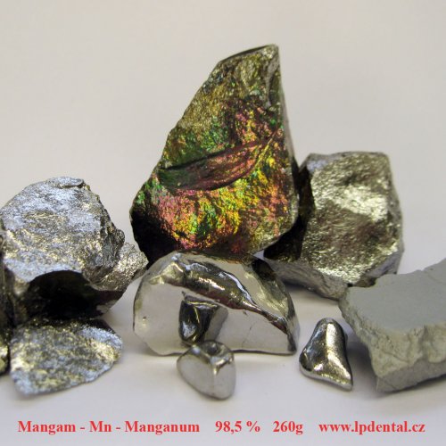 Mangan - Mn - Manganum Manganese metal lumps.Sample-glossy-rough-sand blasted surface.