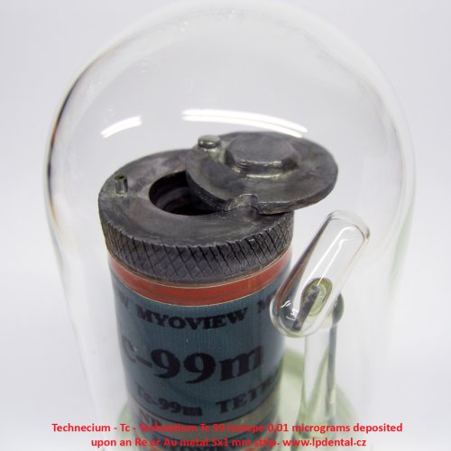 Technecium - Tc - Technetium Tc 99 isotope 0,01 micrograms deposited upon an Re or Au metal 5x1 mm s