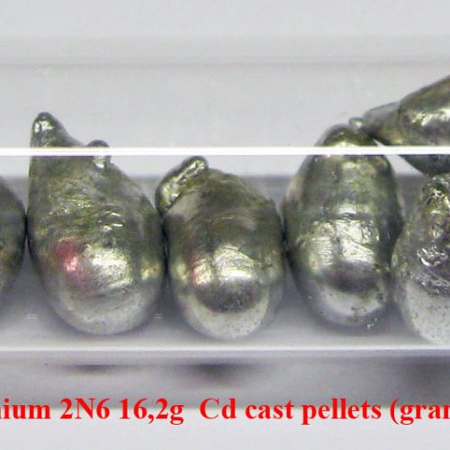 Kadmium - Cd - Cadmium 2N6 16,2g  Cd cast pellets (granules). 1.jpg