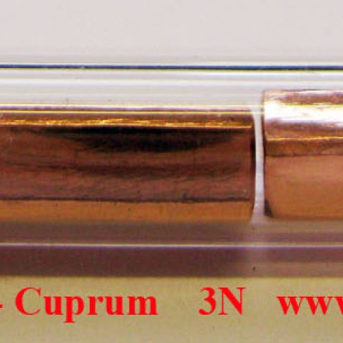 Měď - Cu - Cuprum  Sample-glossy surface.