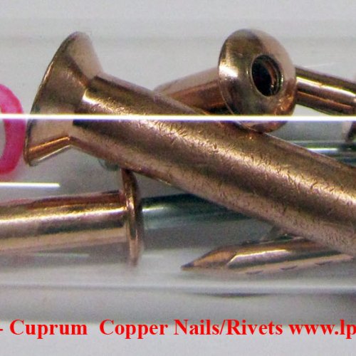 Měď - Cu - Cuprum Copper Nails Rivets.jpg