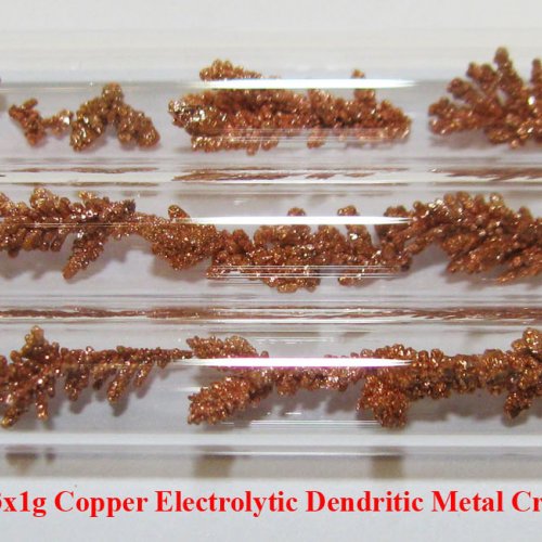 Měď - Cu - Cuprum 4N 3x1g Copper Electrolytic Dendritic Metal Crystals.jpg