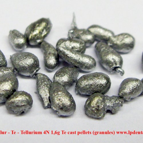 Tellur - Te - Tellurium 4N 1,6g Te cast pellets (granules) 2.jpg