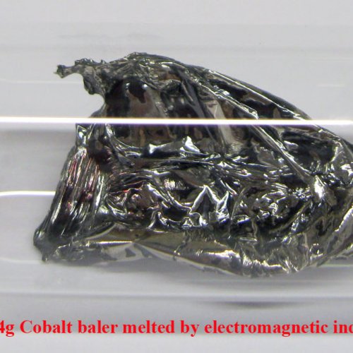 Kobalt - Co - Cobaltum 3N  3,4g Cobalt  melted by electromagnetic induction. Sample-glossy sufr