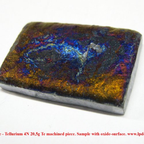 Tellur - Te - Tellurium 4N 20,5g Te machined piece. Sample with oxide-surface. 3.jpg
