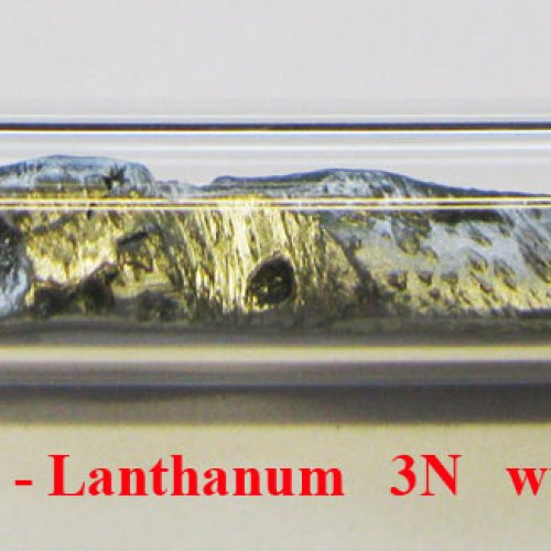 Lanthan - La - Lanthanum Metal fragment of Lantanum