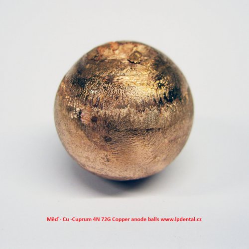 Měď - Cu -Cuprum 4N 72g Copper anode balls 1.jpg