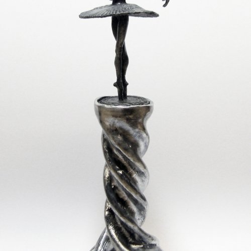 Cín-Sn-Stannum Tin soldier Ballerina Maya  Plisetskaya - Dying Swan 1959. Tin metal sculpture..jpg