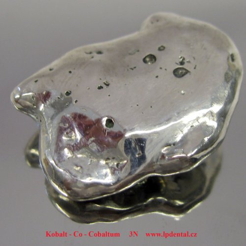 Kobalt - Co - Cobaltum  Cobalt meltet piece.Sample-glossy surface.