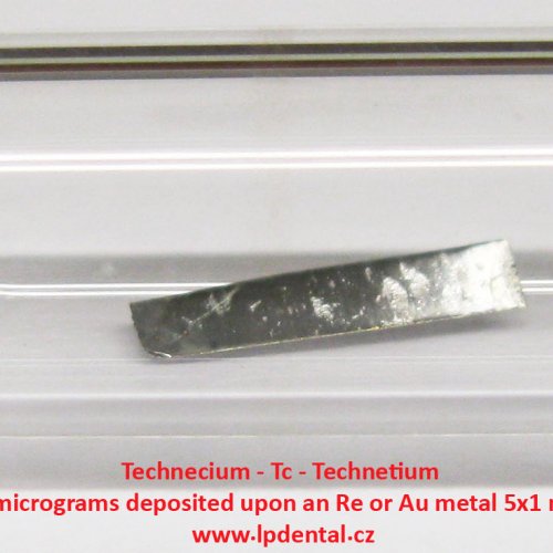 Technecium - Tc - Technetium Tc 99 isotope 0,01 micrograms deposited upon an Re or Au metal 5x1 mm s