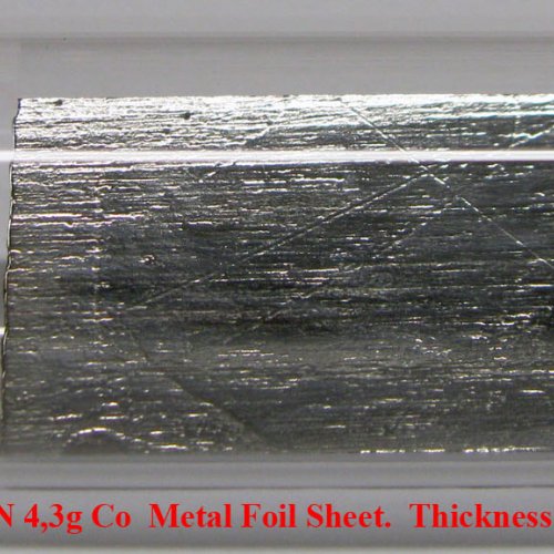 Kobalt - Co - Cobaltum 4N 4,3g Co  Metal Foil Sheet.  Thickness 1,0mm.jpg