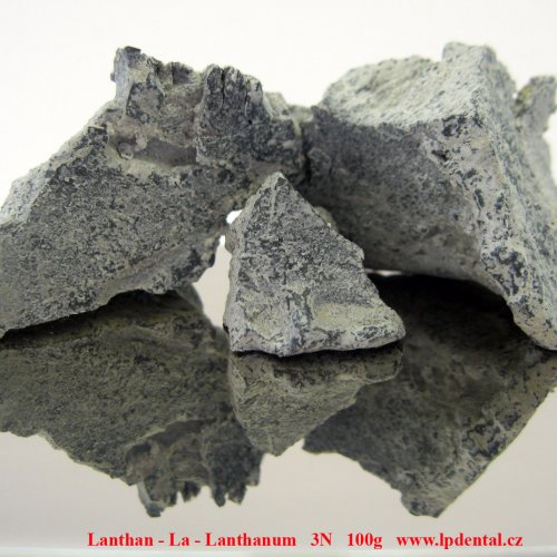 Lanthan - La - Lanthanum  Metal Ingot Lumps with oxide sufrace.