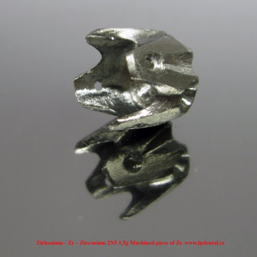 Zirkonium - Zr – Zirconium 2N5 1,5g Machined piece of Zr. 5.jpg