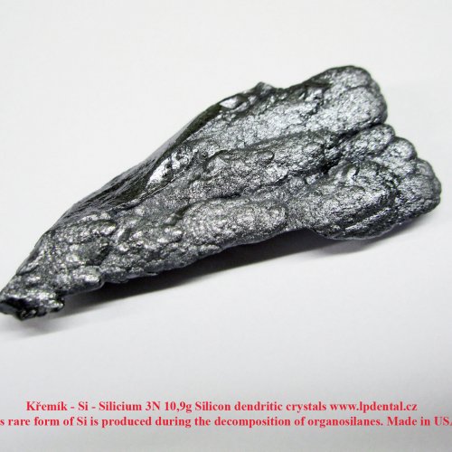 Křemík - Si - Silicium 3N 10,9g Silicon dendritic crystals 2.jpg