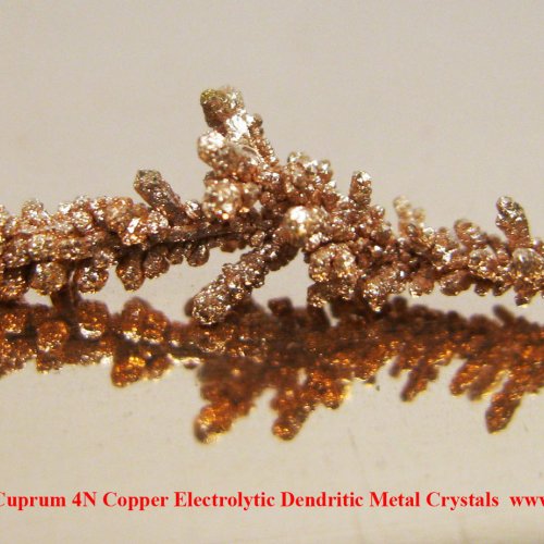 Měď - Cu - Cuprum 4N Copper Electrolytic Dendritic Metal Crystals 6.jpg