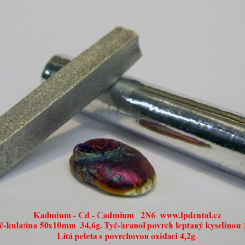Kadmium - Cd - Cadmium-Block ingot etched sufrace/Metal Rod-glossy sufrace/Melted pellet 