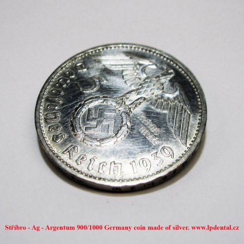 Stříbro - Ag - Argentum 900-1000 Germany coin made of silver..jpg