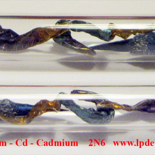 Kadmium - Cd - Cadmium Colored. Sample with oxide sufrace.