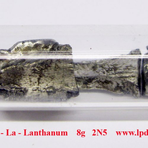 Lanthan - La - Lanthanum Crystalline fragments of lanthanum with oxide-free sufrace