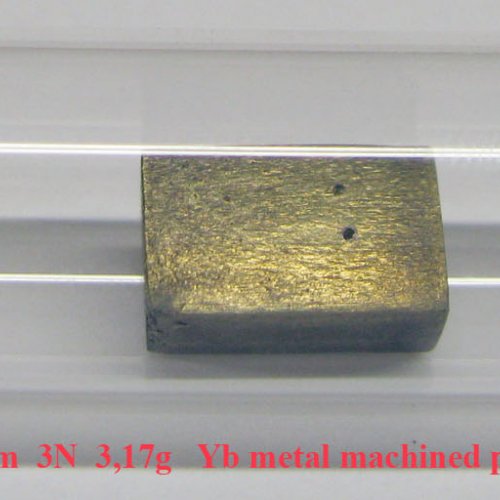 Ytterbium - Yb - Ytterbium  3N  3,17g   Yb metal machined piece..jpg