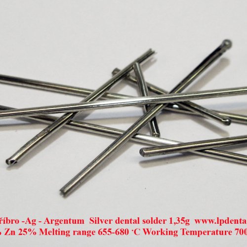 Stříbro -Ag - Argentum  Silver dental solder 1,35g Wire diameter 1mm Solder.jpg