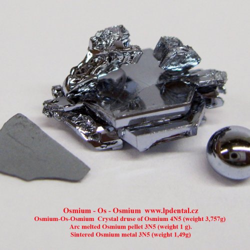Osmium-Os-Osmium Crystal druse-Arc melted pellet-Sintered metal 4.jpg