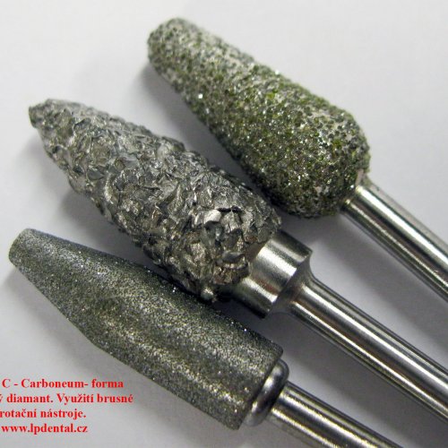 Uhlík - C - Carboneum- forma technický diamant. Využití brusné rotační nástroje.2.jpg