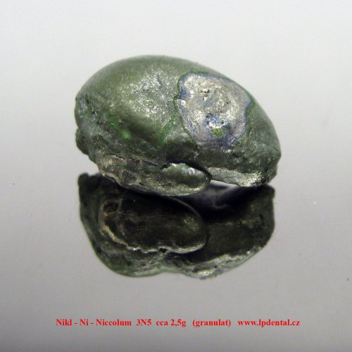 Nikl  2- Ni - Niccolum- Nickel pellet - melted by electromagnetic induction with oxide sufrace.