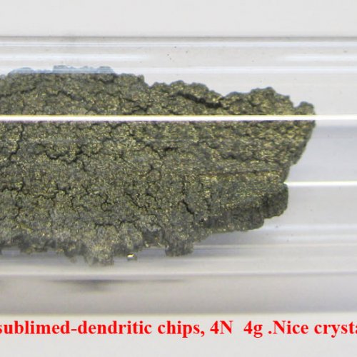Skandium - Sc - Scandium,sublimed-dendritic chips, 4N  4g .Nice crystal structure.33.jpg