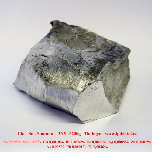 Cín -Sn Stannum Tin ingot.jpg