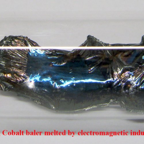 Kobalt - Co - Cobaltum 2N5 3g Cobalt  melted by electromagnetic induction.Colored..jpg