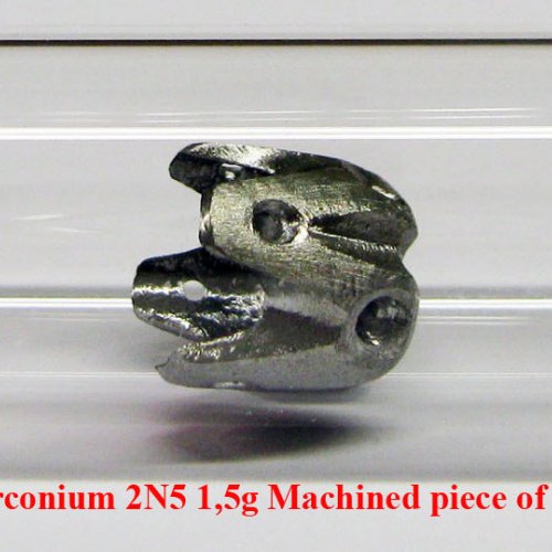 Zirkonium - Zr – Zirconium 2N5 1,5g Machined piece of Zr. 2.jpg