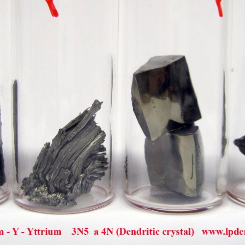 Yttrium -Y - Yttrium Metal Nugget-sublimed dendritic sample-Machined piece glosy sufrace