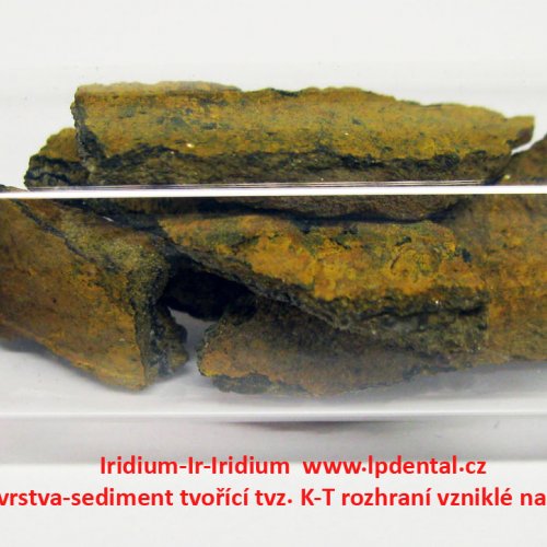Iridium-Ir-Iridium Iridiová vrstva-sediment tvořící tvz. K-T rozhraní vzniklé na konci Křídy.3.jpg
