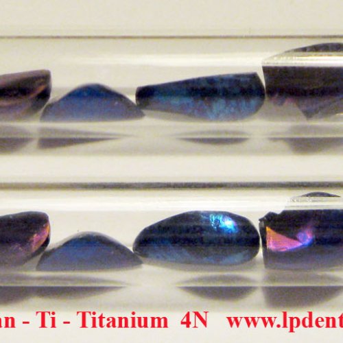 Titan - Ti - Titanium  Sample-glossy surface-colored