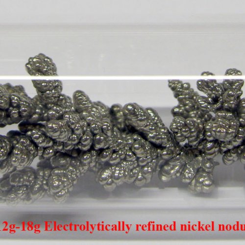 Nikl-Ni-Niccolum 3N 12g-18g Electrolytically refined nickel nodules. 2.jpg