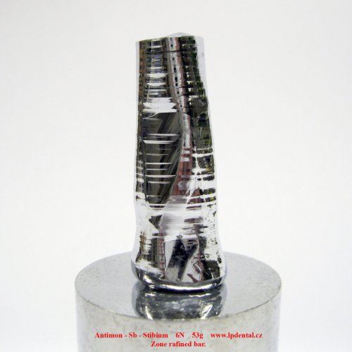 Antimon - Sb - Stibium    6N    53g Zone refined bar. 2.jpg