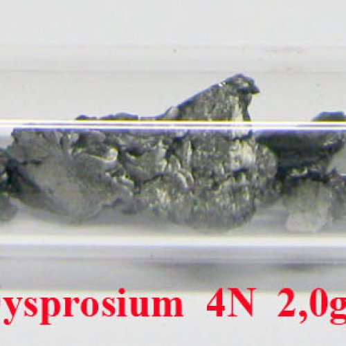 Dysprosium - Dy - Dysprosium  Crystalline fragments of Dysprosium
